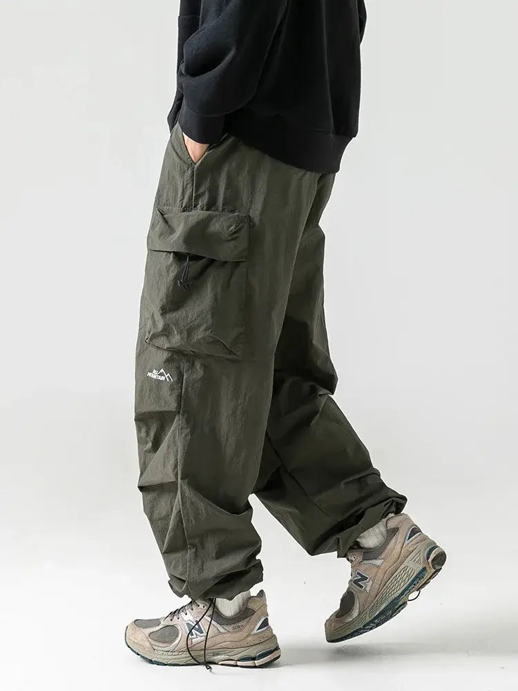 Men's Vintage Baggy Hiking Cargo Pants front view