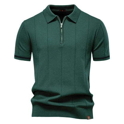 Men's Sport Zipper Polo Shirt