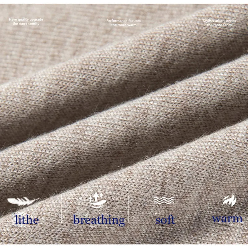 Men’s Beige Knitted Polo Shirt
