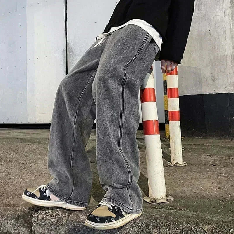 Men's Wide Leg Jeans front view