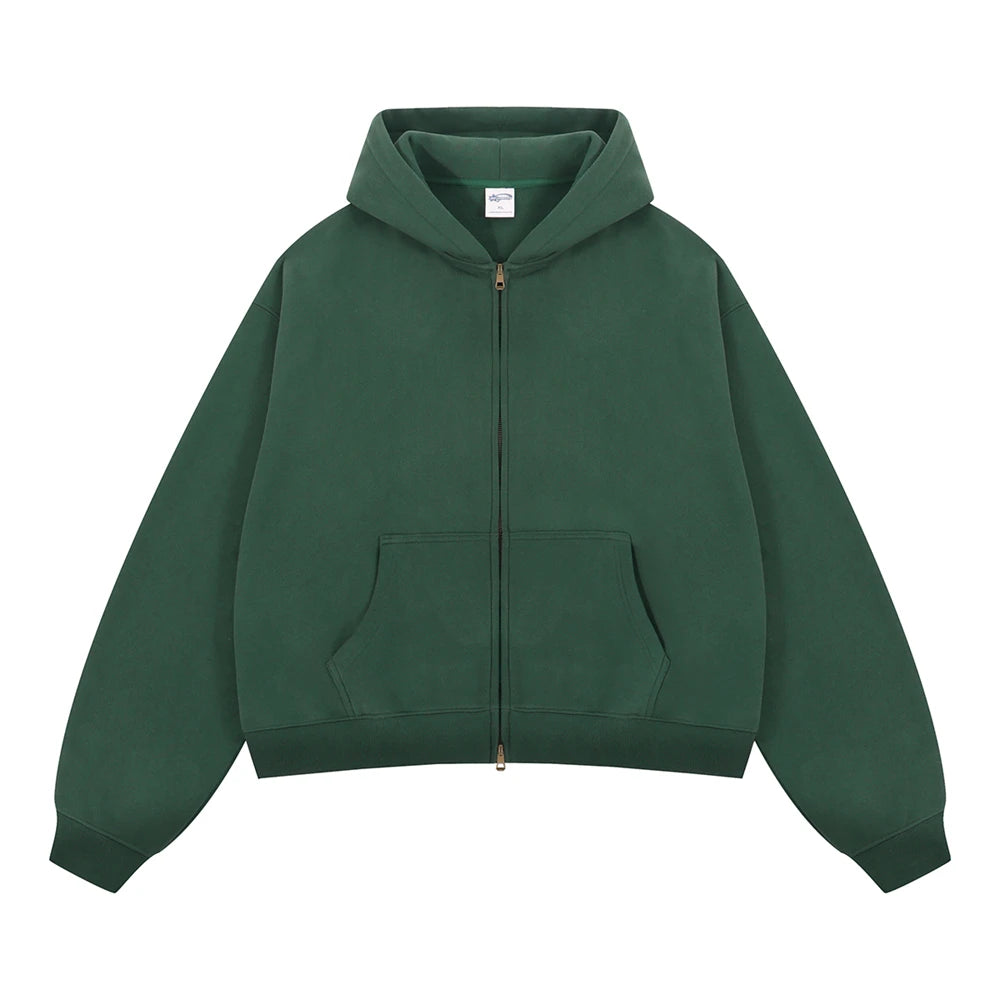 Men's Fleece Boxy Zip-Up Hoodie