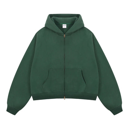 Men's Fleece Boxy Zip-Up Hoodie